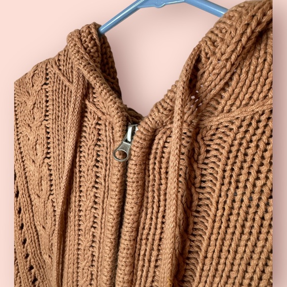 Aeropostale Girls Hooded Cropped Knit Sweater - Picture 5 of 8